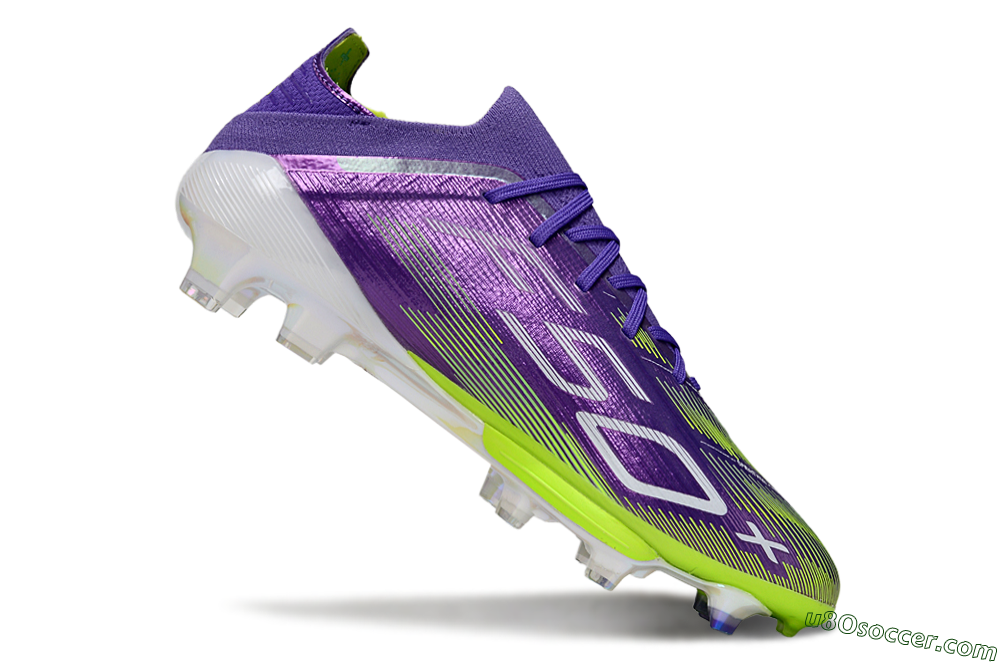 Adidas F50+ Elite Lightstrike Pro FG Firm Ground Soccer Cleats - Purple/Yellow/White 4