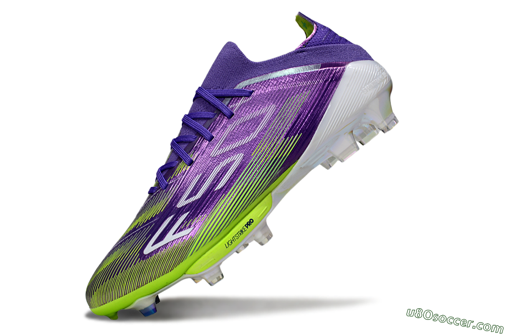 Adidas F50+ Elite Lightstrike Pro FG Firm Ground Soccer Cleats - Purple/Yellow/White 5