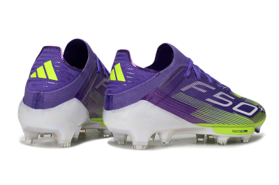 Adidas F50+ Elite Lightstrike Pro FG Firm Ground Soccer Cleats - Purple/Yellow/White