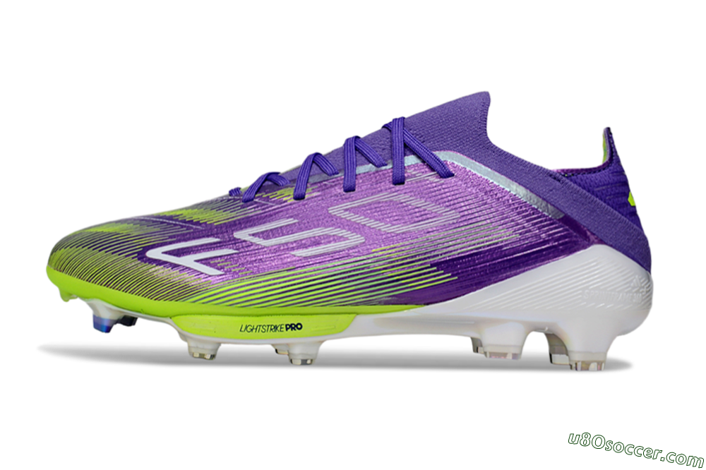 Adidas F50+ Elite Lightstrike Pro FG Firm Ground Soccer Cleats - Purple/Yellow/White 2