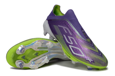 Adidas F50+ Elite Laceless FG Firm Ground Soccer Cleats - Purple/Yellow/White