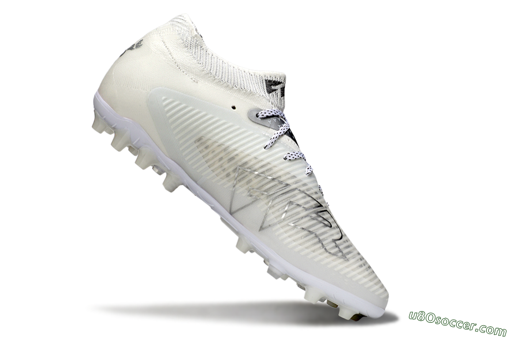 Puma Future 8 Ultimate FG Firm Ground Soccer Cleats - Beige/Silver/Black 4