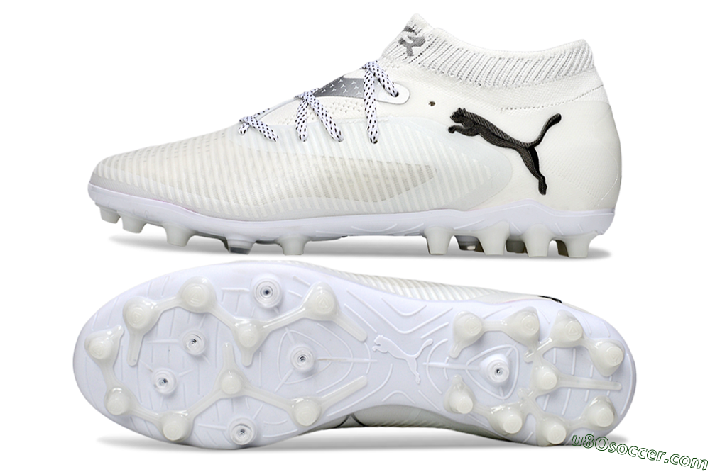 Puma Future 8 Ultimate FG Firm Ground Soccer Cleats - Beige/Silver/Black 0