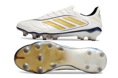 Adidas Copa Pure 3 Elite FG Firm Ground Soccer Cleats - White/Gold/Black