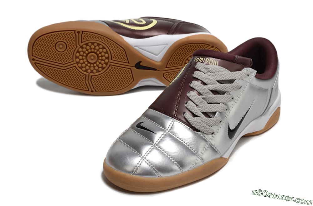 Nike Total 90 II IC Indoor & Futsal Soccer Shoes - Silver/Black/White 3