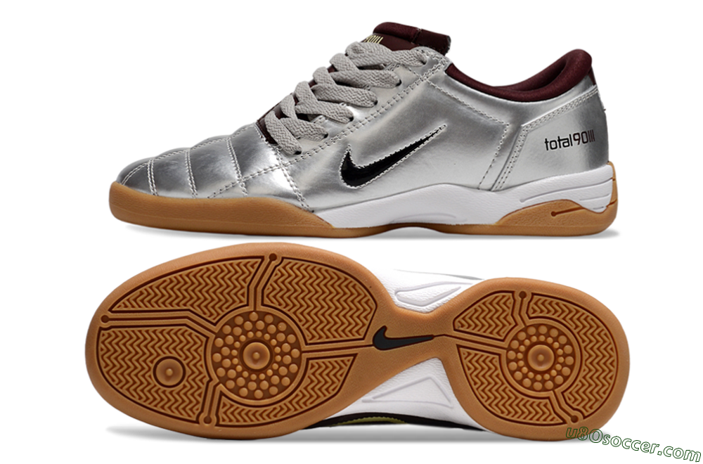 Nike Total 90 II IC Indoor & Futsal Soccer Shoes - Silver/Black/White 0