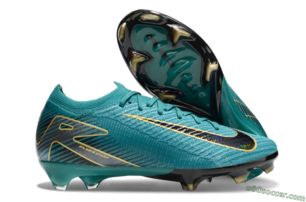 Nike Air Zoom Mercurial Vapor 16 Elite FG Firm Ground Soccer Cleats - Green/Gold/Black 1