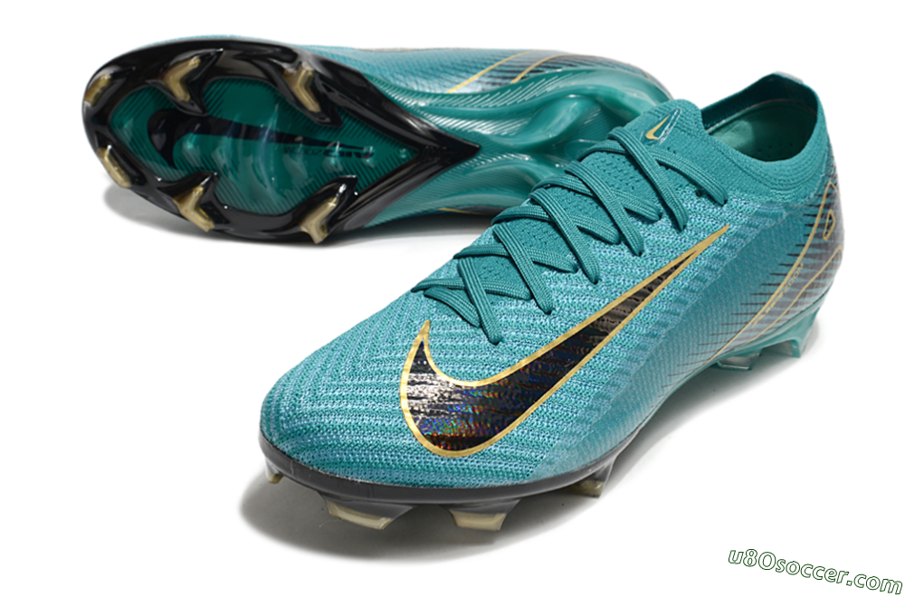 Nike Air Zoom Mercurial Vapor 16 Elite FG Firm Ground Soccer Cleats - Green/Gold/Black 3