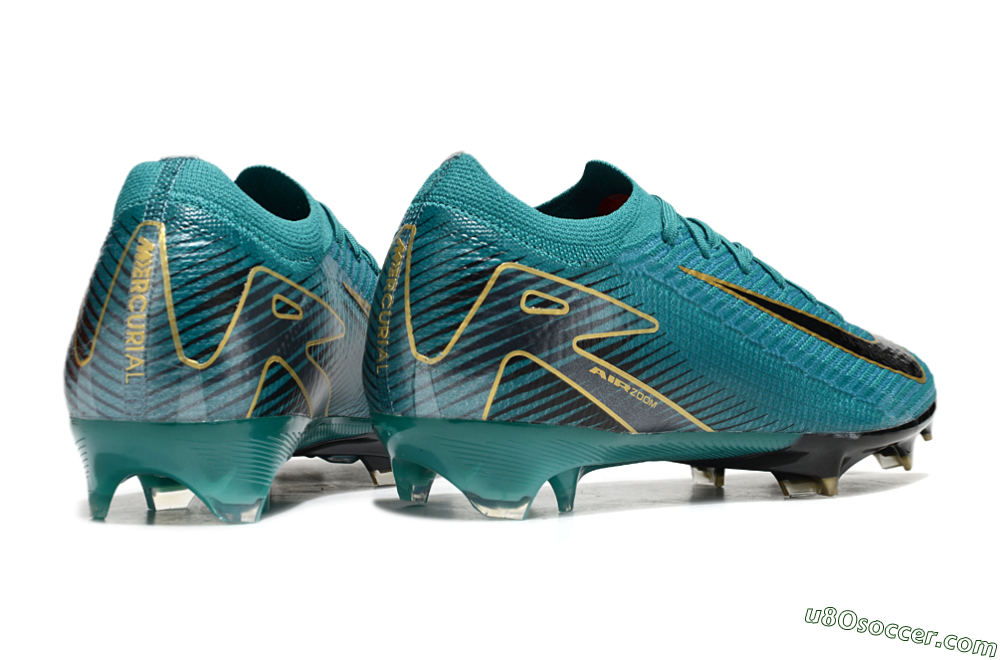 Nike Air Zoom Mercurial Vapor 16 Elite FG Firm Ground Soccer Cleats - Green/Gold/Black 6
