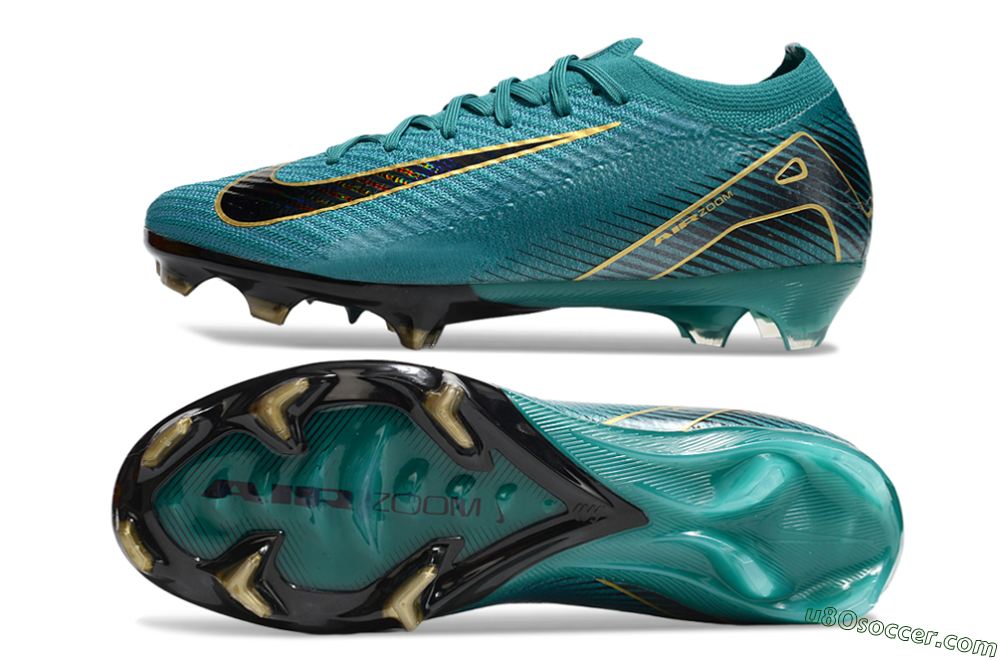 Nike Air Zoom Mercurial Vapor 16 Elite FG Firm Ground Soccer Cleats - Green/Gold/Black 0