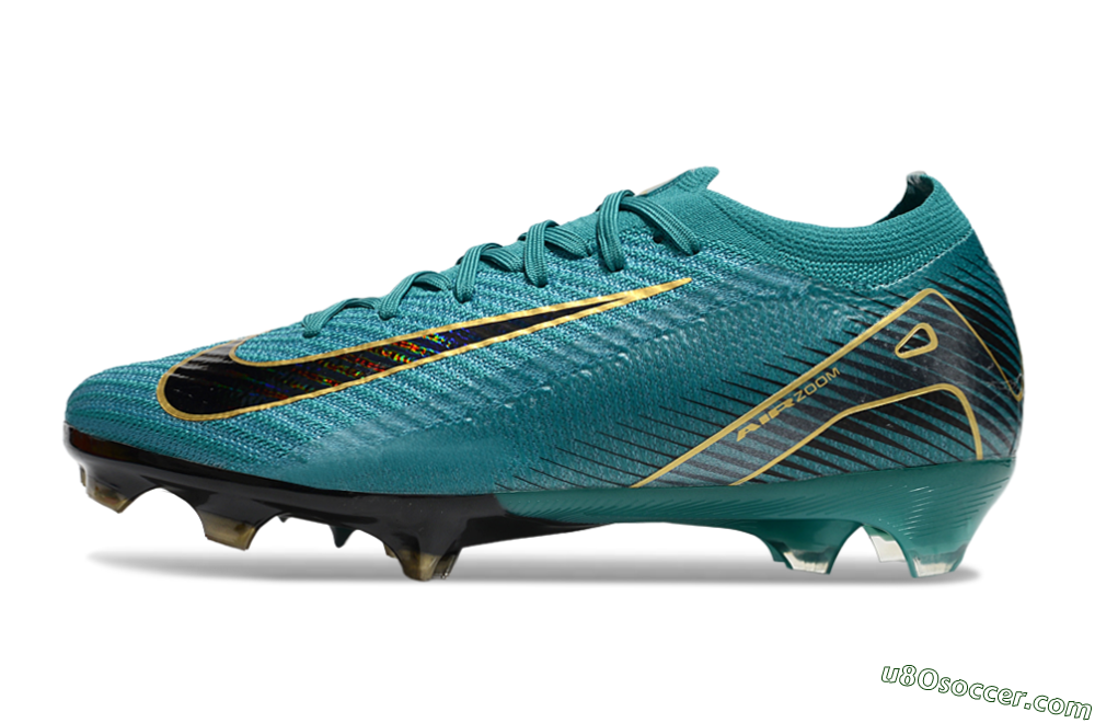 Nike Air Zoom Mercurial Vapor 16 Elite FG Firm Ground Soccer Cleats - Green/Gold/Black 2