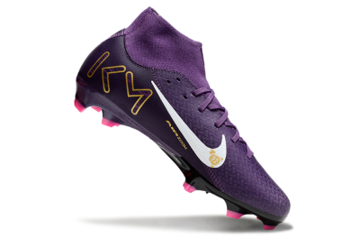 Nike Air Zoom Mercurial Superfly 10 Academy FG Firm Ground Soccer Cleats - Purple/White/Gold