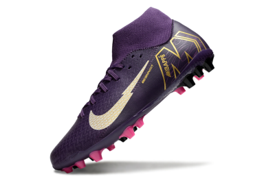 Nike Air Zoom Mercurial Superfly 10 Academy AG Artificial Grass Soccer Cleats - Purple/White/Gold