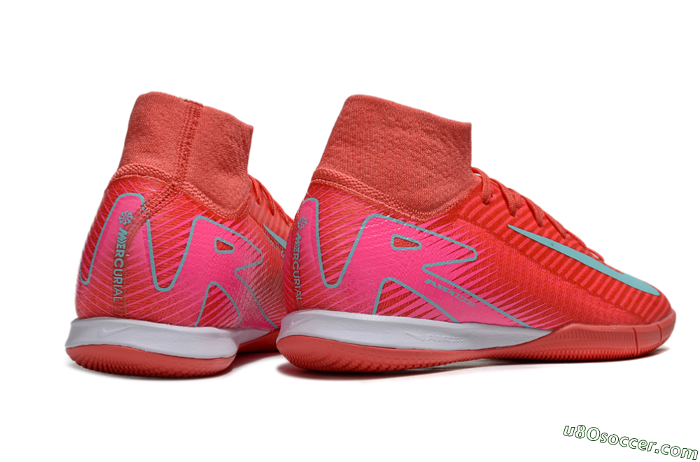 Nike Air Zoom Mercurial Superfly 10 Elite IC Indoor & Futsal Soccer Shoes - Red/Jade/Pink 6