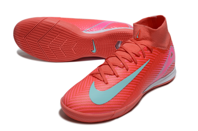Nike Air Zoom Mercurial Superfly 10 Elite IC Indoor & Futsal Soccer Shoes - Red/Jade/Pink