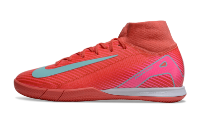Nike Air Zoom Mercurial Superfly 10 Elite IC Indoor & Futsal Soccer Shoes - Red/Jade/Pink