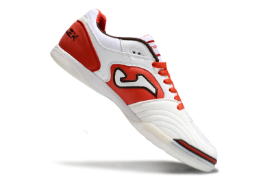 Joma Top Flex IC Indoor & Futsal Soccer Shoes - White/Red/Black