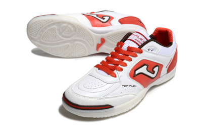 Joma Top Flex IC Indoor & Futsal Soccer Shoes - White/Red/Black
