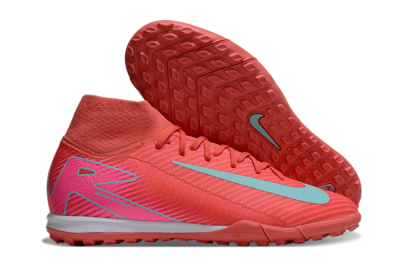 Nike Air Zoom Mercurial Superfly 10 Elite TF Artificial Turf Soccer Shoes - Red/Jade/Pink