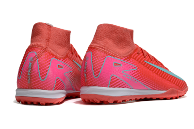 Nike Air Zoom Mercurial Superfly 10 Elite TF Artificial Turf Soccer Shoes - Red/Jade/Pink
