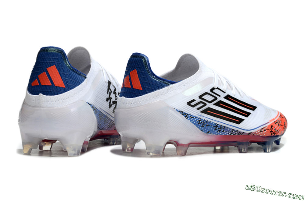 Adidas F50 Elite FG Firm Ground Soccer Cleats - White/Red/Blue 6