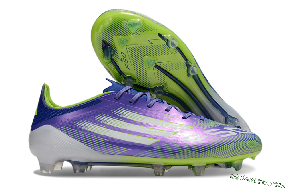 Adidas F50 Elite FG Firm Ground Soccer Cleats - Purple/Yellow/White 1