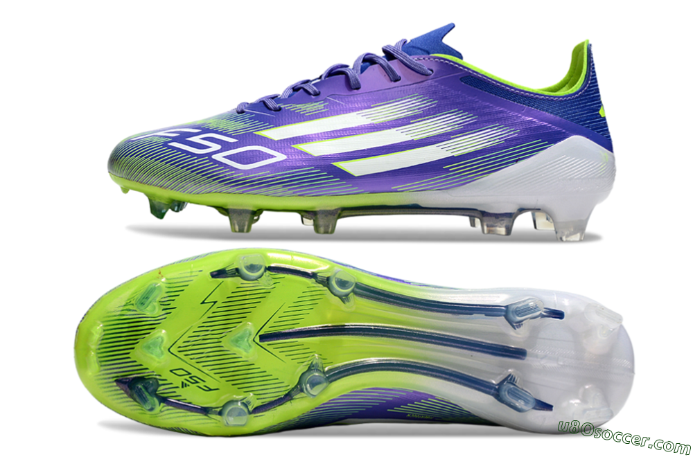 Adidas F50 Elite FG Firm Ground Soccer Cleats - Purple/Yellow/White 0