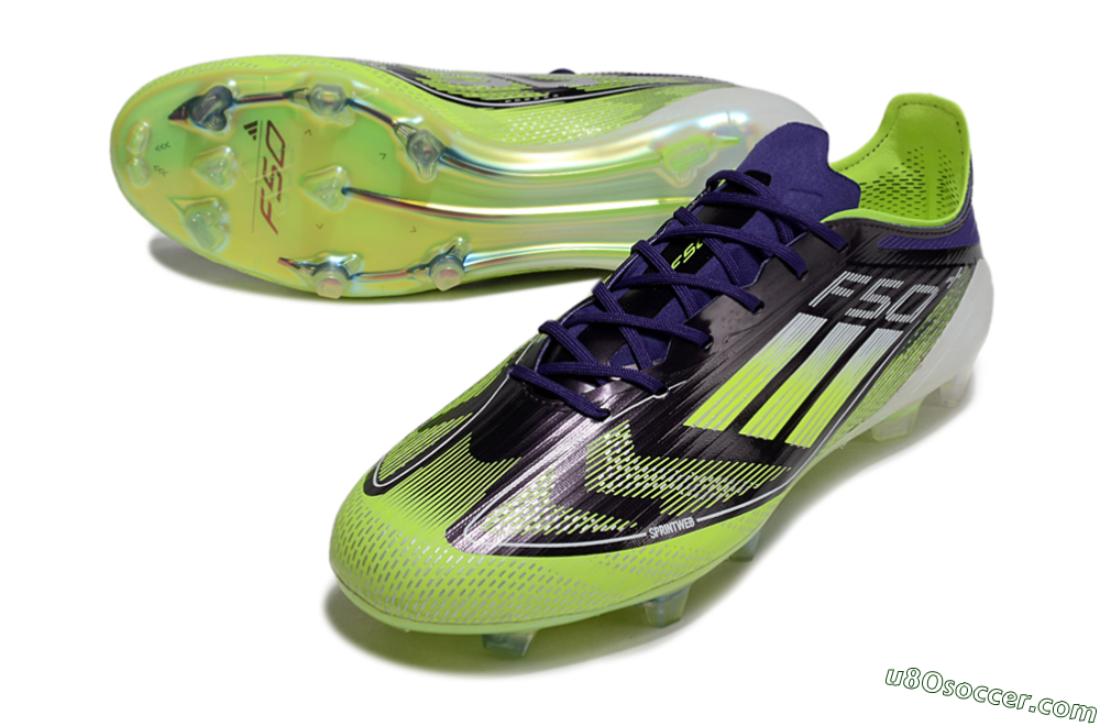 Adidas F50 Elite FG Firm Ground Soccer Cleats - Purple/Yellow/White 3