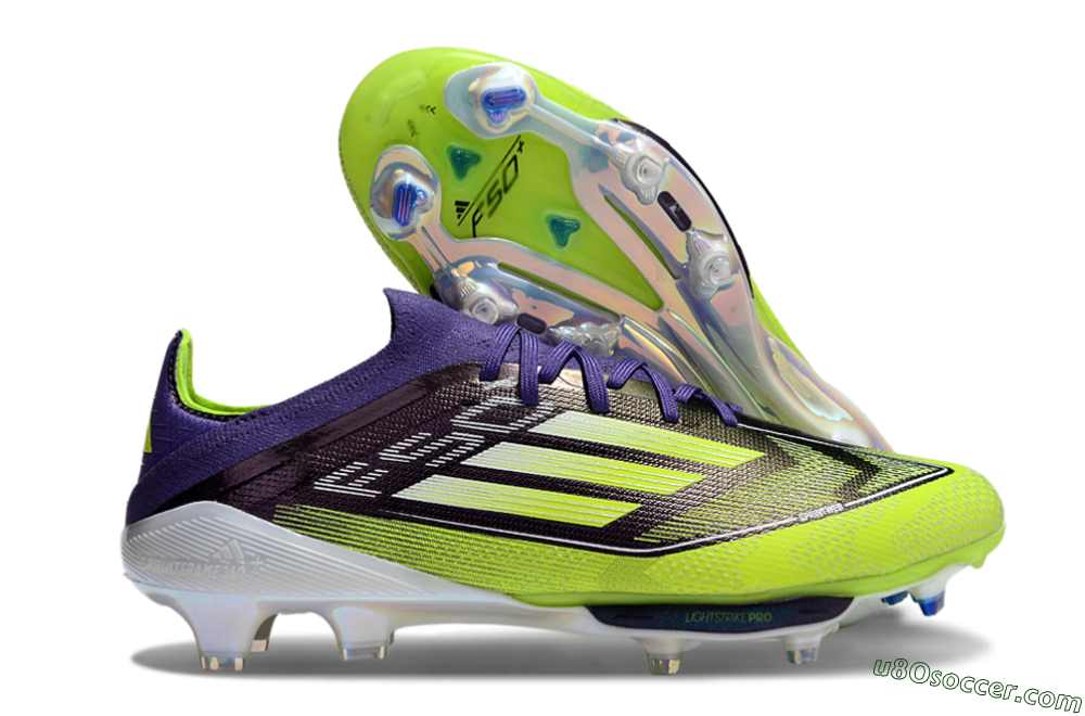 Adidas F50+ Elite Lightstrike Pro FG Firm Ground Soccer Cleats - Purple/Yellow/White 1