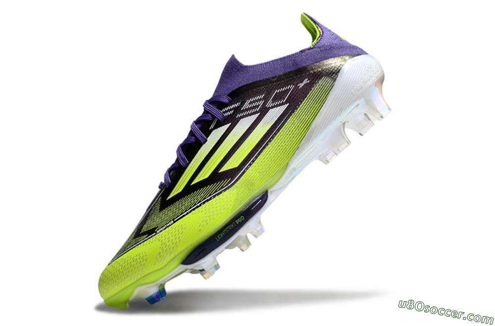 Adidas F50+ Elite Lightstrike Pro FG Firm Ground Soccer Cleats - Purple/Yellow/White 5