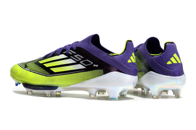 Adidas F50+ Elite Lightstrike Pro FG Firm Ground Soccer Cleats - Purple/Yellow/White