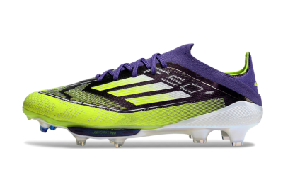 Adidas F50+ Elite Lightstrike Pro FG Firm Ground Soccer Cleats - Purple/Yellow/White