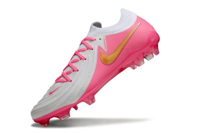 Nike Phantom GX Elite FG Firm Ground Soccer Cleats - White/Pink/Gold
