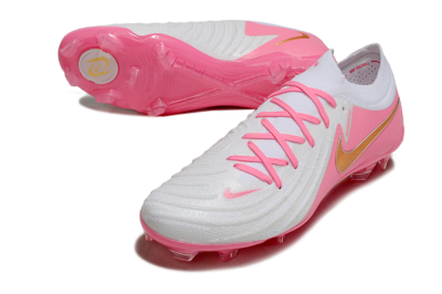 Nike Phantom GX Elite FG Firm Ground Soccer Cleats - White/Pink/Gold