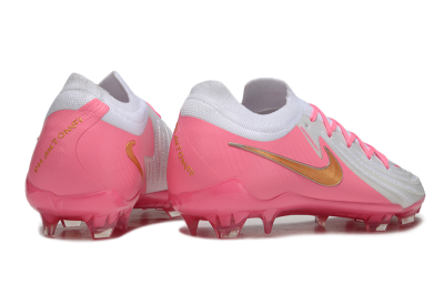 Nike Phantom GX Elite FG Firm Ground Soccer Cleats - White/Pink/Gold