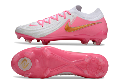 Nike Phantom GX Elite FG Firm Ground Soccer Cleats - White/Pink/Gold