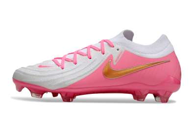 Nike Phantom GX Elite FG Firm Ground Soccer Cleats - White/Pink/Gold