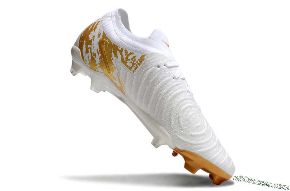 Nike Phantom GX Elite FG Firm Ground Soccer Cleats - White/Gold 4