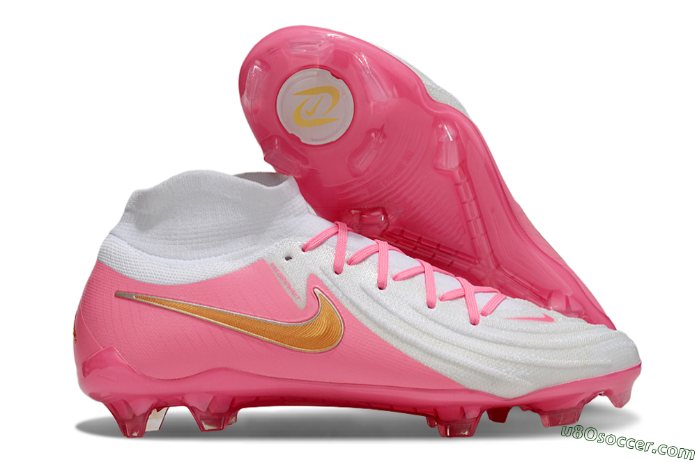 Nike Phantom Luna Elite NU FG Firm Ground Soccer Cleats - White/Pink/Gold 1