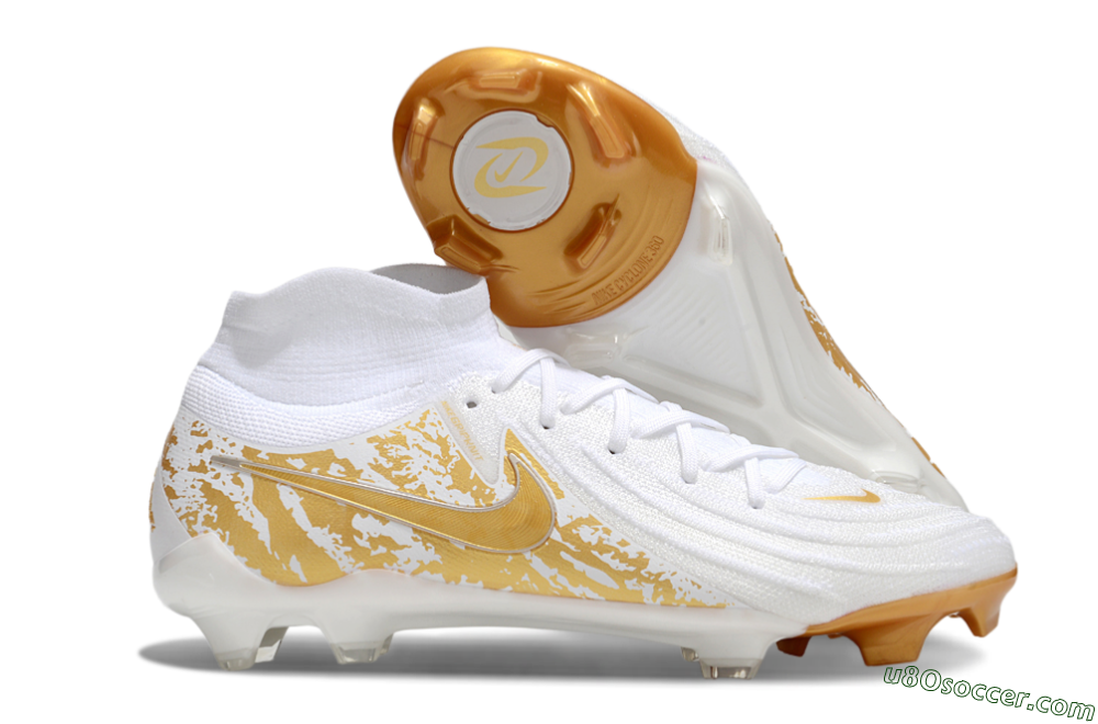 Nike Phantom Luna Elite NU FG Firm Ground Soccer Cleats - White/Gold 1