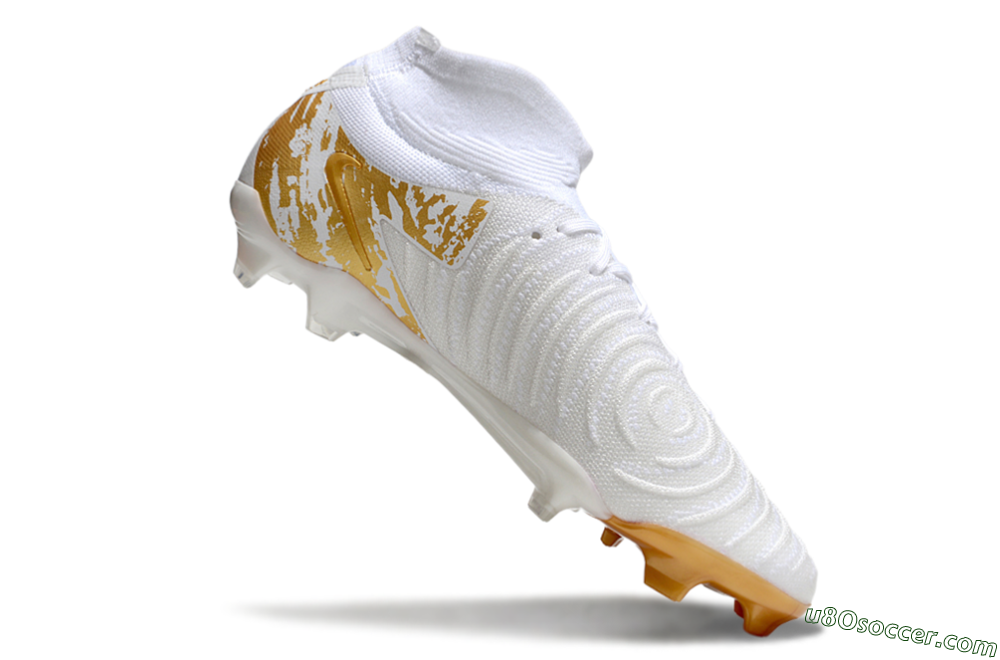 Nike Phantom Luna Elite NU FG Firm Ground Soccer Cleats - White/Gold 4