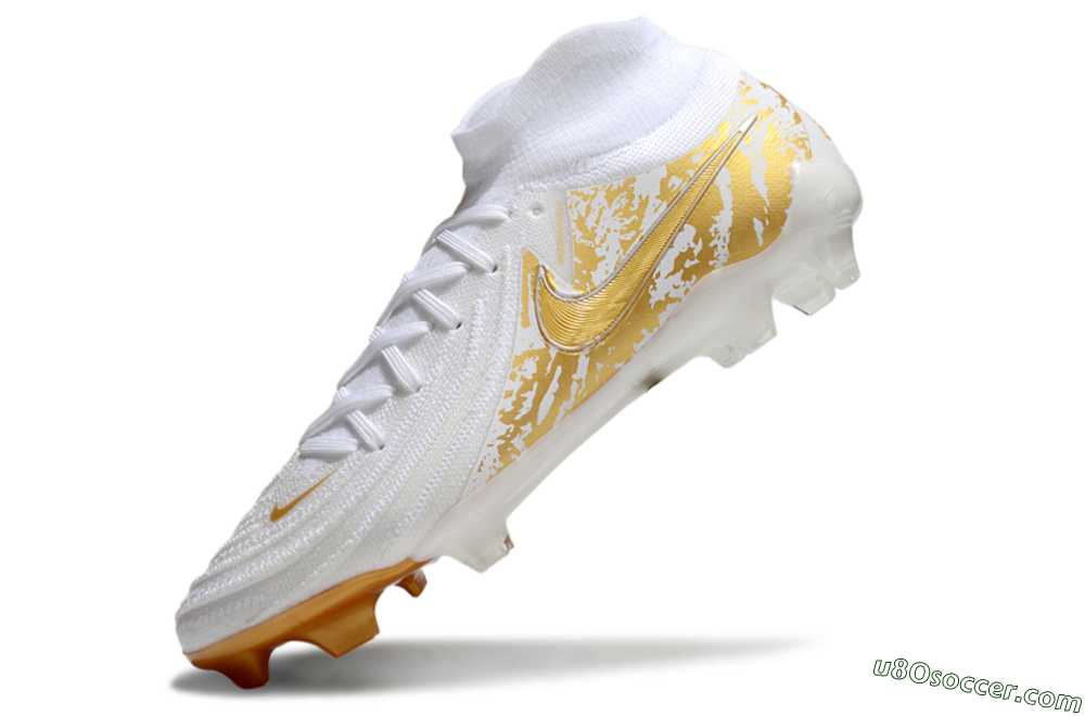 Nike Phantom Luna Elite NU FG Firm Ground Soccer Cleats - White/Gold 5