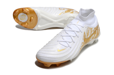 Nike Phantom Luna Elite NU FG Firm Ground Soccer Cleats - White/Gold