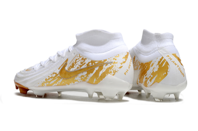 Nike Phantom Luna Elite NU FG Firm Ground Soccer Cleats - White/Gold