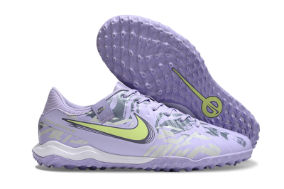 Nike Tiempo Legend 10 Academy TF Artificial Turf Soccer Shoes - Purple/Yellow/White