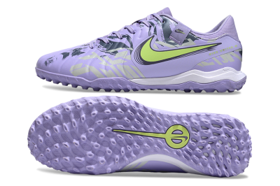 Nike Tiempo Legend 10 Academy TF Artificial Turf Soccer Shoes - Purple/Yellow/White