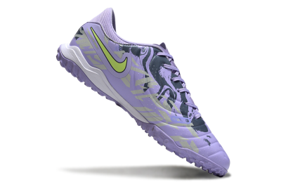 Nike Tiempo Legend 10 Academy TF Artificial Turf Soccer Shoes - Purple/Yellow/White