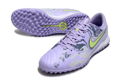 Nike Tiempo Legend 10 Academy TF Artificial Turf Soccer Shoes - Purple/Yellow/White