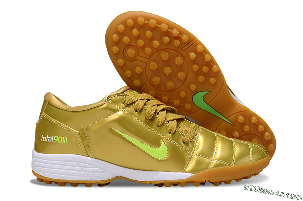 Nike Total 90 II TF Artificial Turf Soccer Shoes - Gold/Yellow/White 1