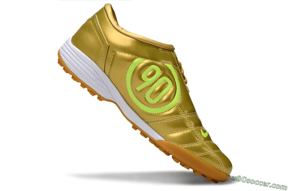 Nike Total 90 II TF Artificial Turf Soccer Shoes - Gold/Yellow/White 4